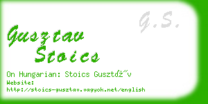 gusztav stoics business card